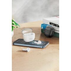 SHAZA Air7 Gürültü Azaltma ENC 4 Mikrofonlu Bluetooth 5.3 TWS Kulaklık Beyaz