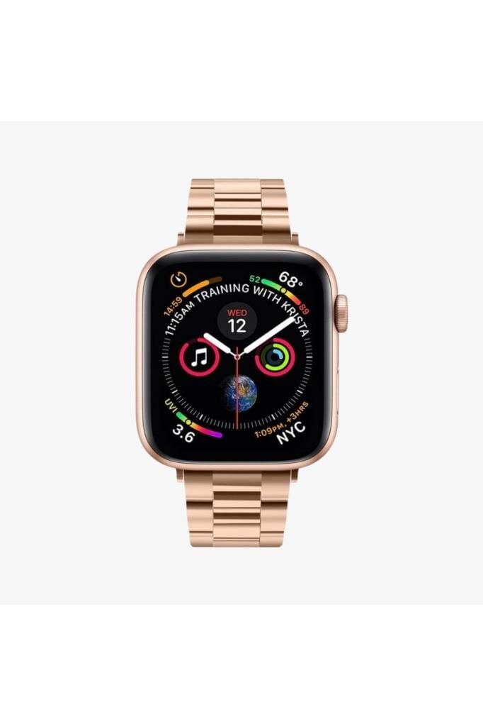Spigen Apple Watch 42mm Seri 10 - 41mm Seri 9/8/7 - 40mm Seri SE2/SE/6/5/4 Kordon Kayış Band Modern Fit Rose Gold Outlet