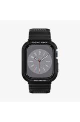 Spigen Apple Watch 41mm (Seri 9/8/7) Kılıf & Kordon Kayış Rugged Armor Pro Black Outlet