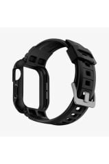 Spigen Apple Watch 41mm (Seri 9/8/7) Kılıf & Kordon Kayış Rugged Armor Pro Black Outlet