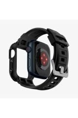 Spigen Apple Watch 41mm (Seri 9/8/7) Kılıf & Kordon Kayış Rugged Armor Pro Black Outlet