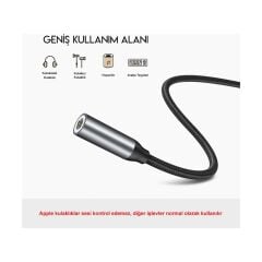 Ugreen USB C to 3.5mm Dönüştürücü Ses Kablosu