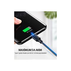 Ugreen USB to USB C Hızlı Şarj Kablosu Beyaz 2 Metre