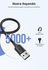 Ugreen USB to Micro USB Hızlı Şarj Kablosu Siyah 2 Metre