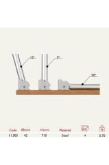 Gürçay Katlanır Masa Ayağı 11.503 (4'lü) Parlak Krom
