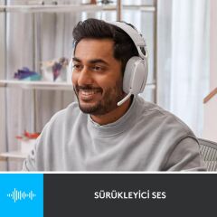 Logitech Zone Vibe 100 Bluetooth Çağrı Merkezi Kulaklığı Beyaz Teşhir