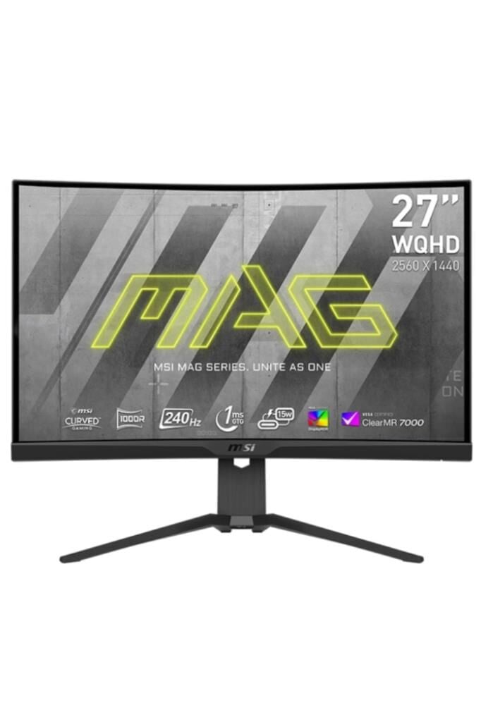 MSI MAG 275CQRXF 27'' 1 ms 2K Curved 240 Hz Oyuncu Monitörü Teşhir