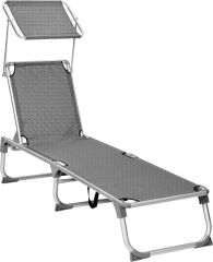 Songmics GCB19 55x193x31 cm Gölgelikli Katlanabilir Şezlong