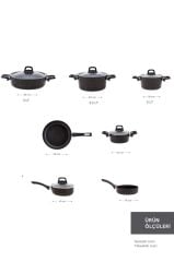 Karaca Bio Granit Blackgold 12 Parça Tencere Seti Outlet