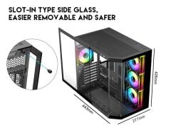 Eternal Pro X Aqua Siyah Oyuncu Kasası + 650W Güç Kaynağı (X EP65)