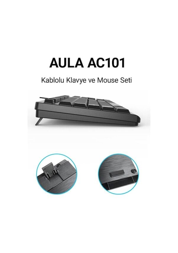 Aula AC101 Kablolu Klavye Mouse Seti - OUTLET