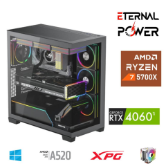 ETERNAL POWER RYZEN 7 5700X 32G DDR4 1TB M.2 RTX4060Ti A520 T650W