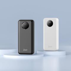 Juo 20000MAH 22.5W Dijital LED Ekranlı Taşınabilir Hızlı Şarj Cihazı Powerbank Beyaz Teşhir
