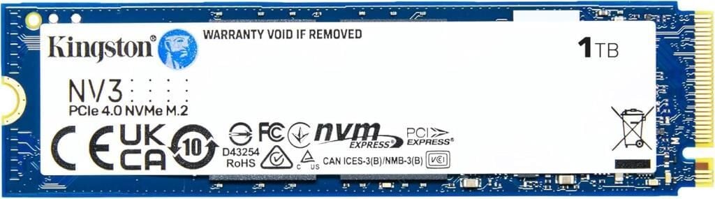 Kingston NV3 SNV3S/1000G PCI-Express 4.0 1 TB M.2 SSD