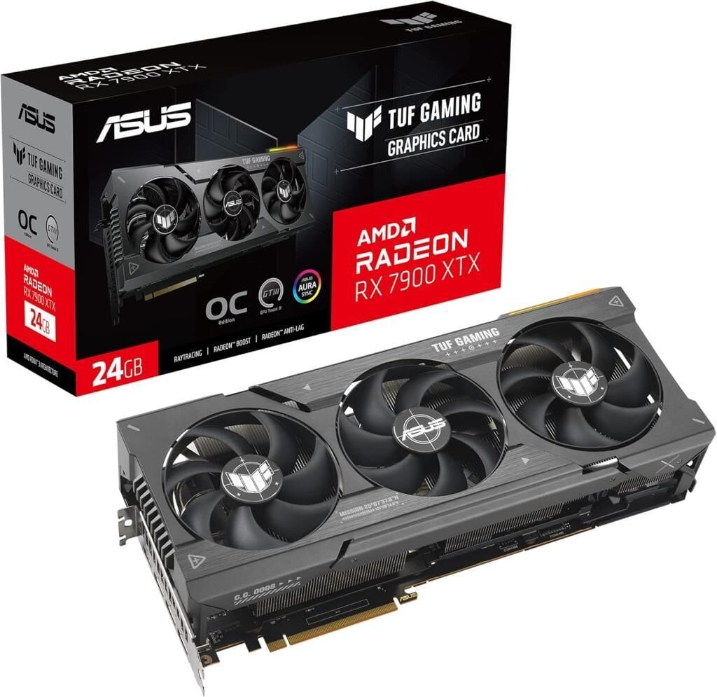 Asus RX 7900 XTX Tuf Gaming OC Edition TUF-RX7900XTX-O24G-GAMING 384 Bit GDDR6 24 GB Ekran Kartı Outlet