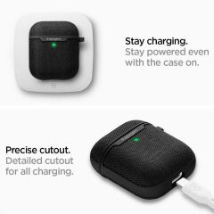 Spigen Apple AirPods 2/1 Kılıf Urban Fit Dokuma Black- 074CS27030